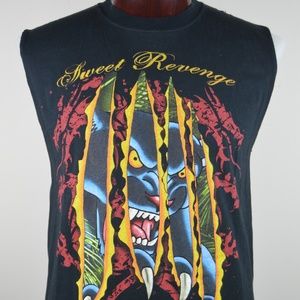 Sweet Revenge Band Mens L Sleeveless Black Graphic